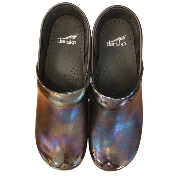 Dansko Black Iridescent Clogs, Size 42/11.5 - Picture 1 of 12